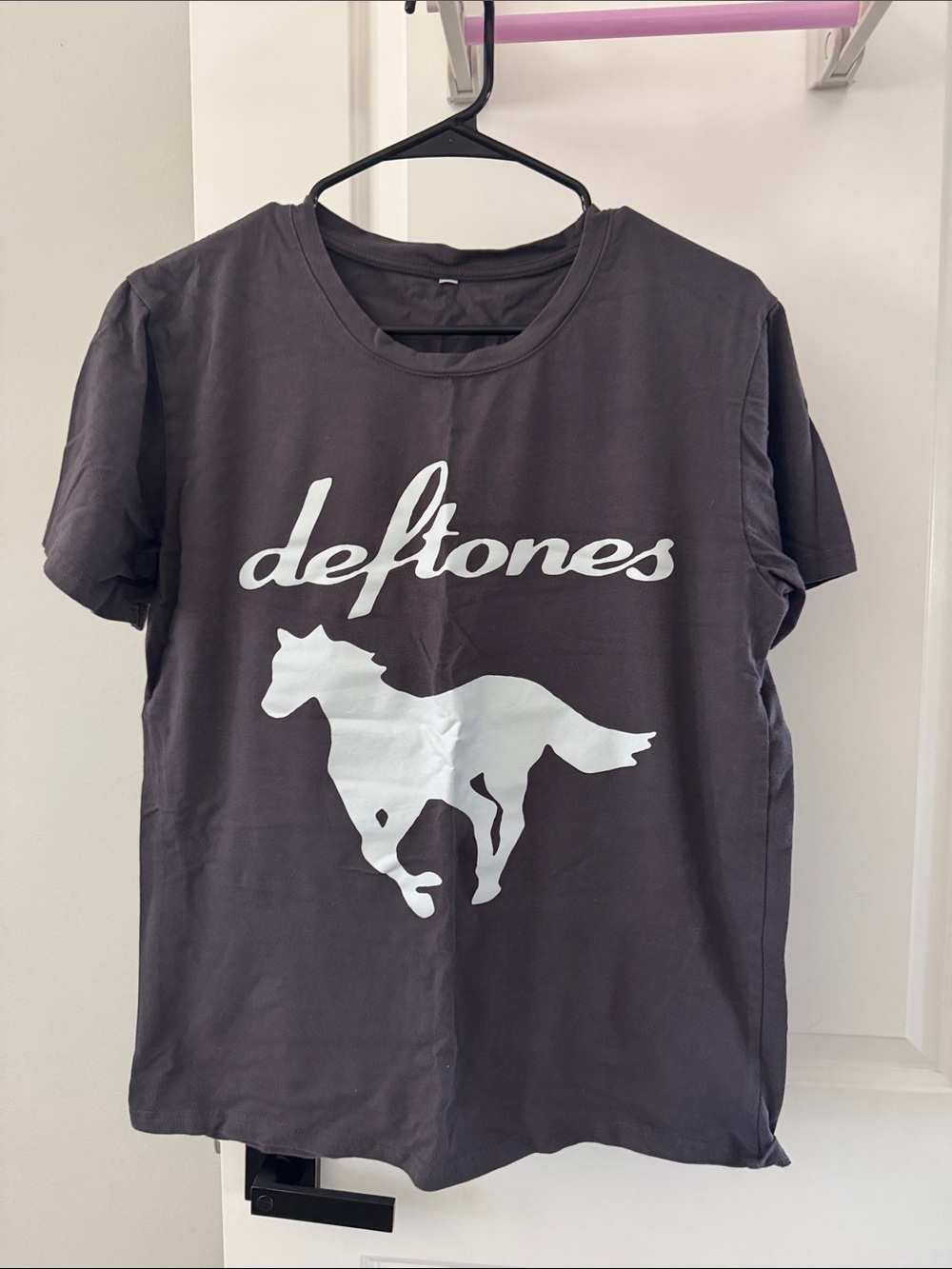 Deftones Graphic Band Tee in Charcoal with White Print